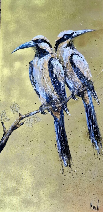 Pittura intitolato "Свобода бывает золо…" da Maria Nesterova, Opera d'arte originale, Olio