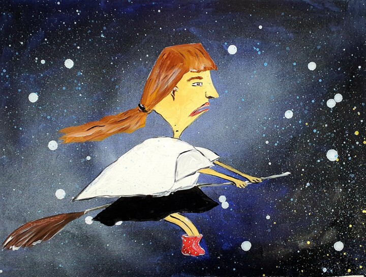 Peinture intitulée "Не спится" par Maria Nesterova, Œuvre d'art originale, Acrylique