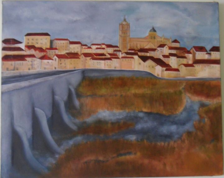 Painting titled "salamanca.jpg" by Maria Ribeiro, Original Artwork, Oil