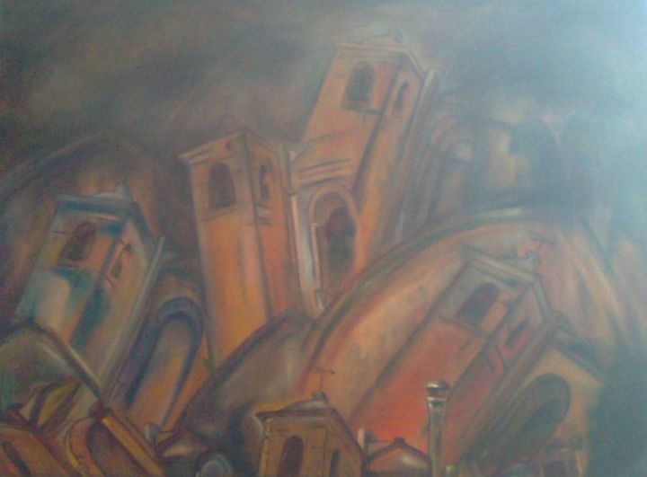 Painting titled "templar-bells.jpg" by Maria Ribeiro, Original Artwork