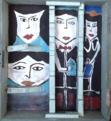 Painting titled "Il cassetto" by Maria Rita Amorelli, Original Artwork, Acrylic