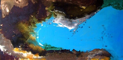Pintura titulada "Cuadro azul dos" por Maria Rosa Astorga, Obra de arte original