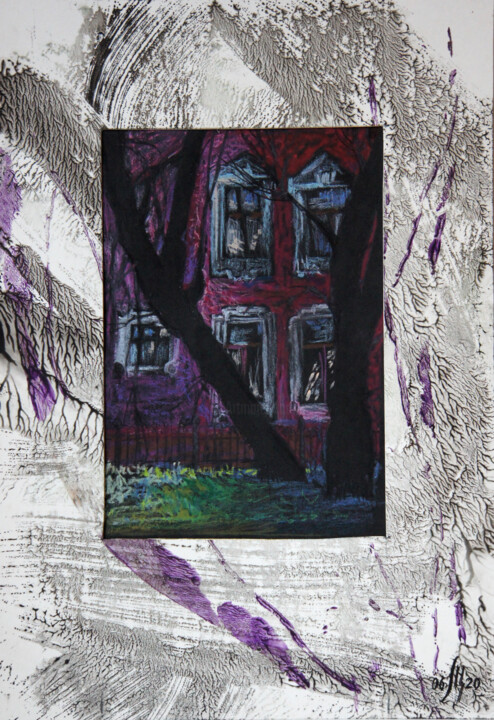Рисунок под названием "URBAN TREES - 6 - o…" - Maria Shedrina, Подлинное произведение искусства, Пастель