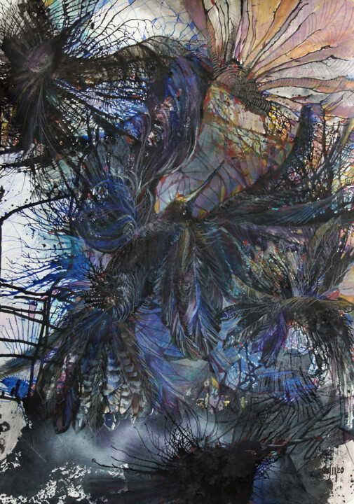 Картина под названием "From the vial "Nuit…" - Maria Shedrina, Подлинное произведение искусства, Акрил