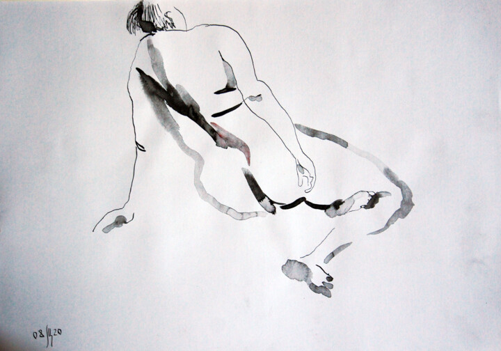 Drawing titled "Nu-20 (Anna) - orig…" by Maria Shedrina, Original Artwork, Ink