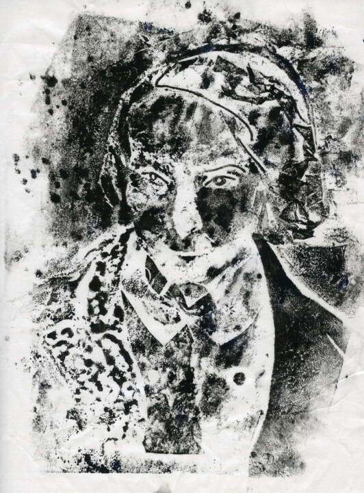印花与版画 标题为“My Gogol - limited…” 由Maria Shedrina, 原创艺术品, Collagraphy