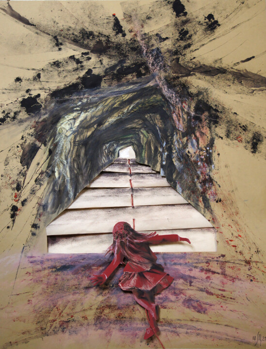 Картина под названием "Alice in Wonderland…" - Maria Shedrina, Подлинное произведение искусства, Чернила