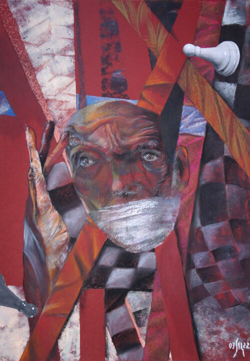Картина под названием "Gambit - original m…" - Maria Shedrina, Подлинное произведение искусства, Пастель