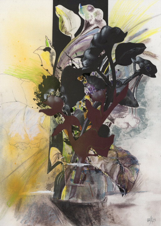 Peinture intitulée "Flower budo. Burdock" par Maria Shedrina, Œuvre d'art originale, Pastel