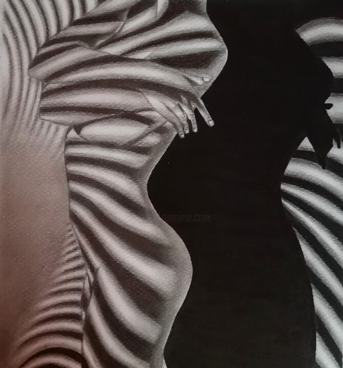 Drawing titled "shadows" by Maria Teresa Napolitano, Original Artwork, Graphite