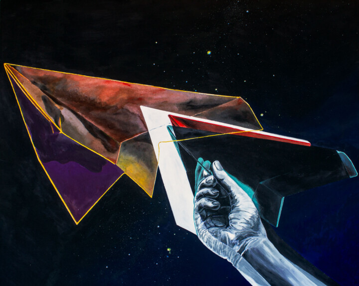 Painting titled "Flight" by Maria&Vadim Lipovsky, Original Artwork, Acrylic