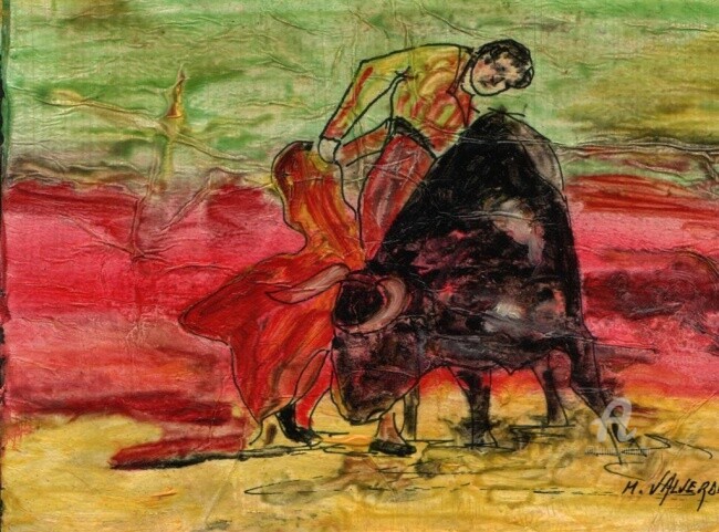 Peinture intitulée "Toro" par Maria Valverde, Œuvre d'art originale