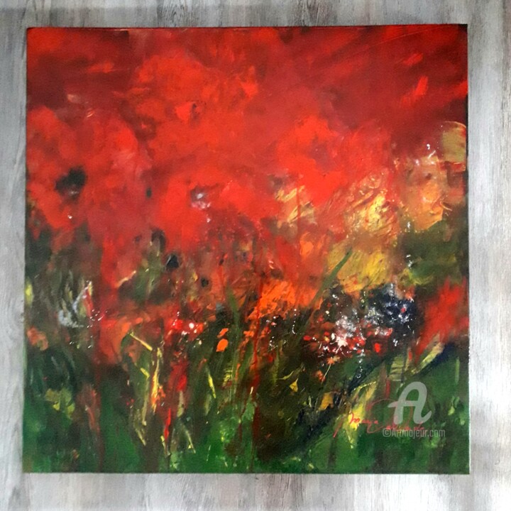 Schilderij getiteld "Envie de Printemps" door Maria Valverde, Origineel Kunstwerk, Acryl