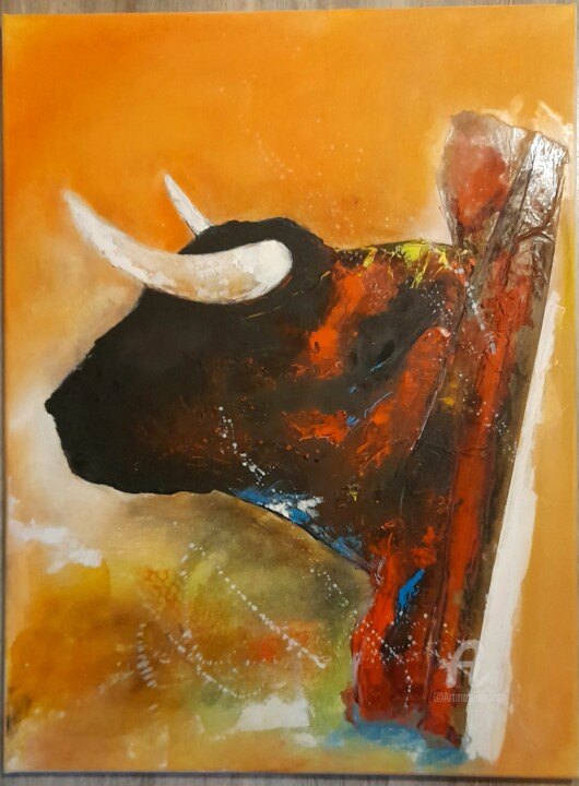 Peinture intitulée "Couleur Toro" par Maria Valverde, Œuvre d'art originale, Acrylique