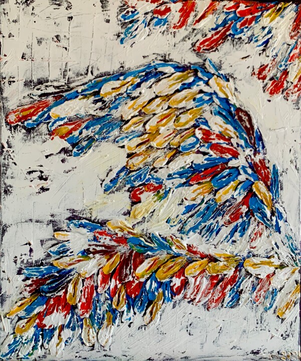 Peinture intitulée "Wings" par Maria Zasidkovych (Mariia), Œuvre d'art originale, Huile