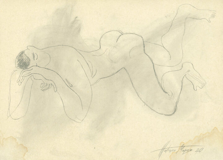 Desenho intitulada "NAIVE" por Mariia Zhivilo, Obras de arte originais, Lápis