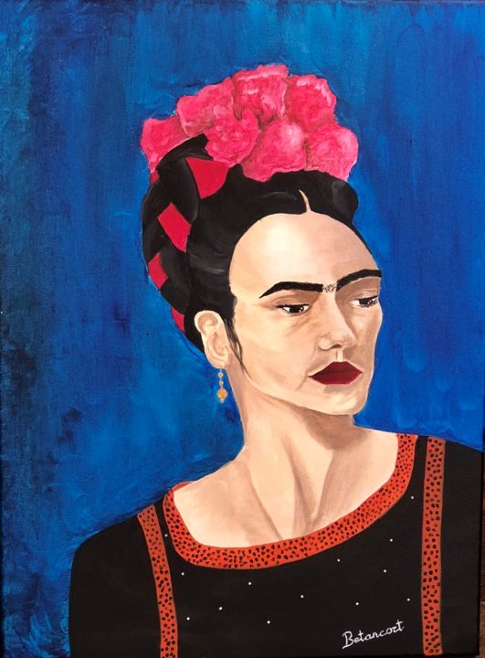Painting titled "“Frida”" by Betancort, Original Artwork, Acrylic