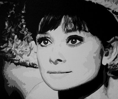 Painting titled "audrey hepburn pop…" by Mariart, Original Artwork