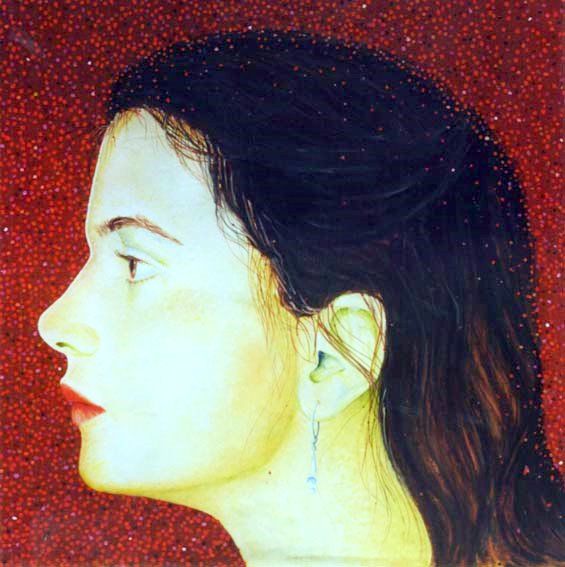 Картина под названием "INES" - Maria Clara Rossi, Подлинное произведение искусства, Масло