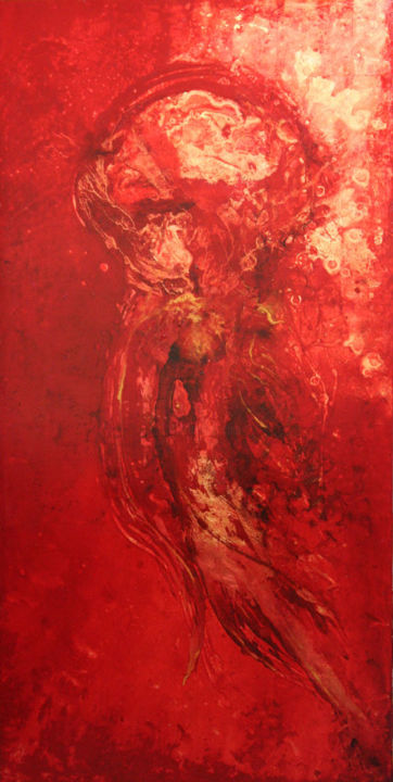 Malarstwo zatytułowany „red jellyfish” autorstwa Mjesushernandez, Oryginalna praca, Inny