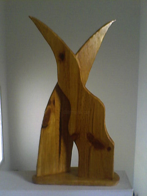 Sculpture titled "vidas cruzadas" by J.Arias, Original Artwork, Wood