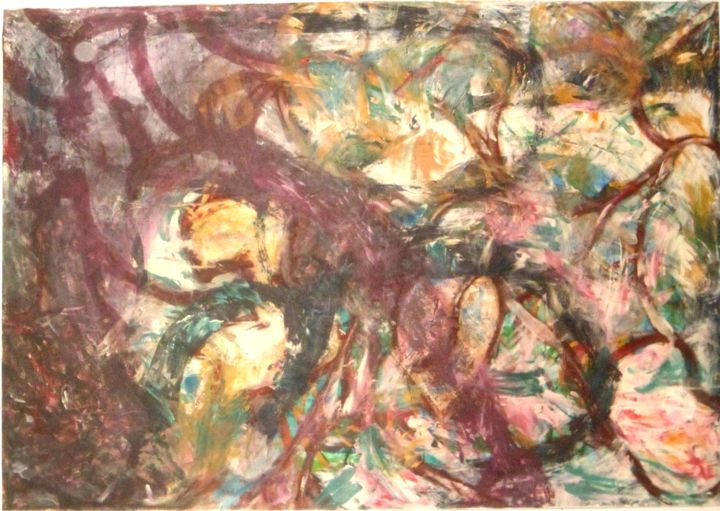 Pintura titulada "La señora" por Angelica Davila, Obra de arte original, Acrílico