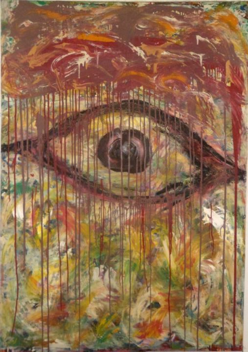 Pintura titulada "Mi ventana" por Angelica Davila, Obra de arte original, Acrílico