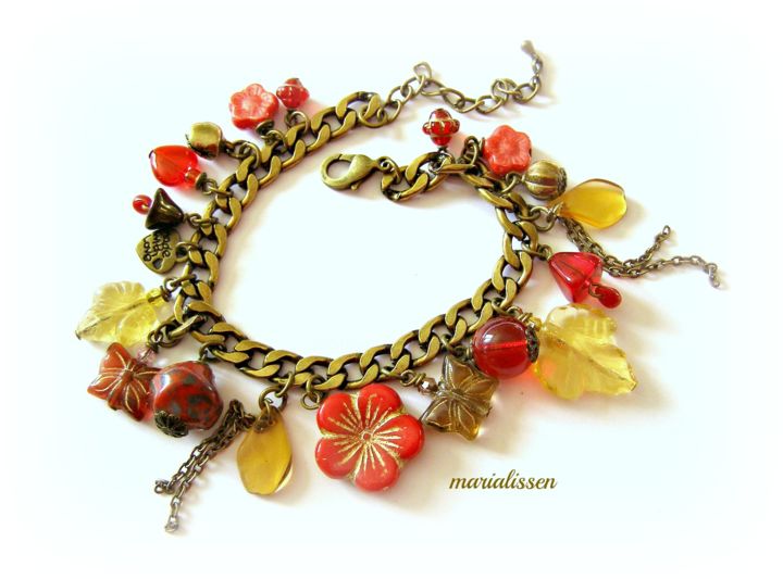 Artesanato intitulada "Bracelet Gourmette…" por Marialissen, Obras de arte originais, Braceletes