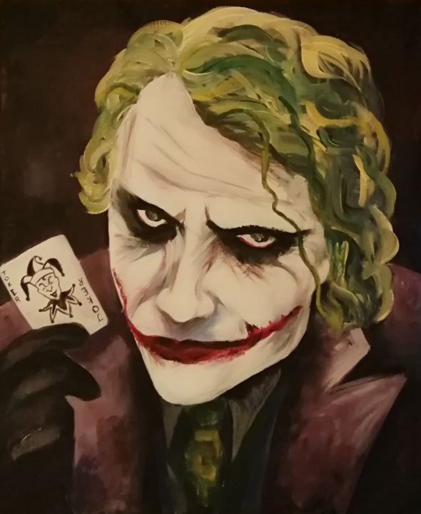 Painting titled "The Joker" by M Mast (MMast), Original Art, Acrylic