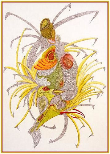 Dibujo titulada "Jungle Girl" por Marian Fanny Christian, Obra de arte original