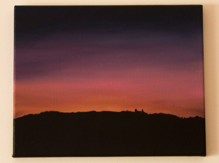 Ζωγραφική με τίτλο "Pink Sunset" από Mariana Araújo, Αυθεντικά έργα τέχνης, Λάδι