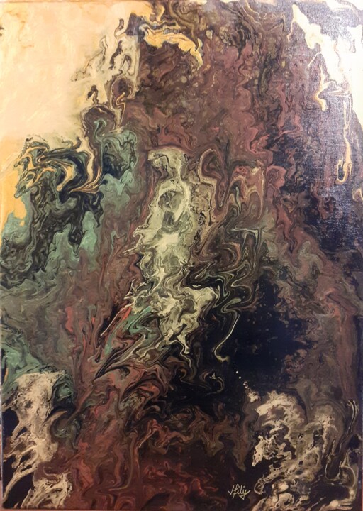 Pittura intitolato "Galaxy 1" da Mariana Filip, Opera d'arte originale, Acrilico