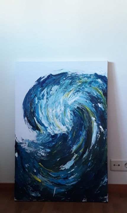 Painting titled "Pacific or Atlântic" by Mariana Pereira, Original Artwork