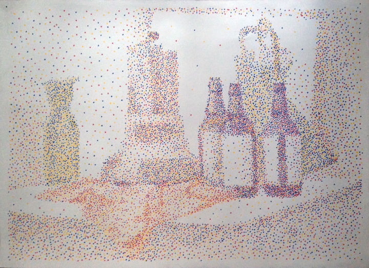 Pintura titulada "Pointillist paintin…" por Marian Busoi, Obra de arte original, Otro