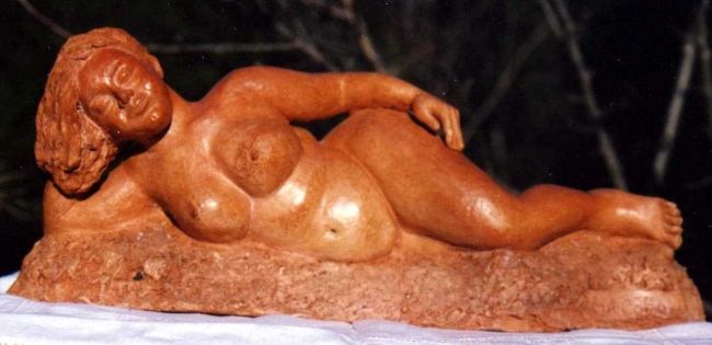 Sculpture intitulée "Rêveuse" par Marian Cobos, Œuvre d'art originale