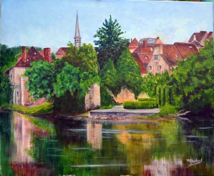 Malerei mit dem Titel "La Creuse, en passa…" von Marian Cobos, Original-Kunstwerk, Acryl