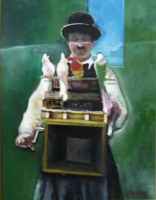 Painting titled ",,Flasnetaire' en P…" by Marian Condruz, Original Artwork, Oil