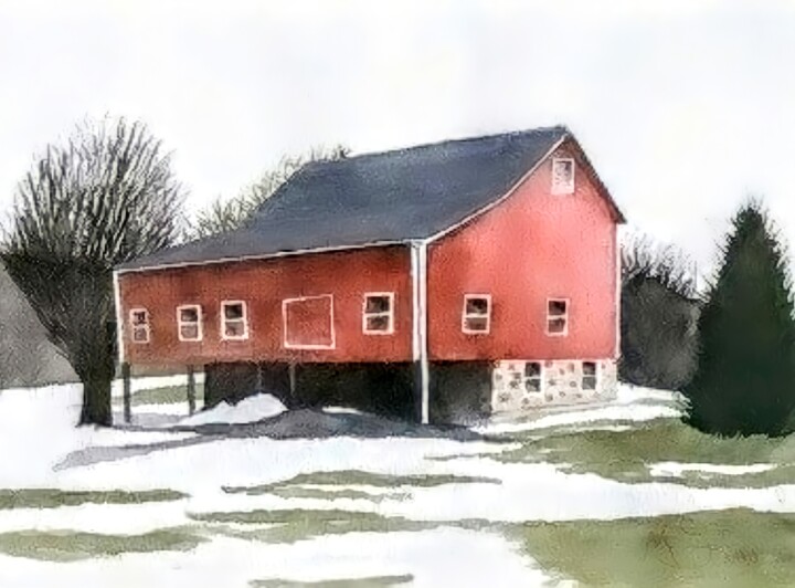 Painting titled "Bucks County Pennsy…" by Mariann Skears, Original Artwork, Watercolor