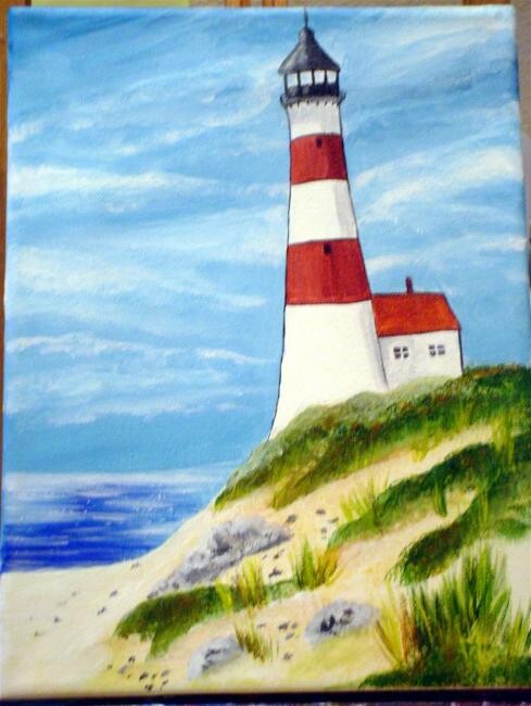Painting titled "Lighthouse" by Marianna Chiodo, Original Artwork