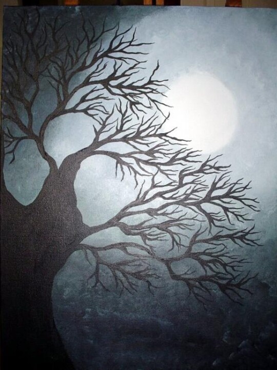 Pintura titulada "Night Calm" por Marianna Chiodo, Obra de arte original