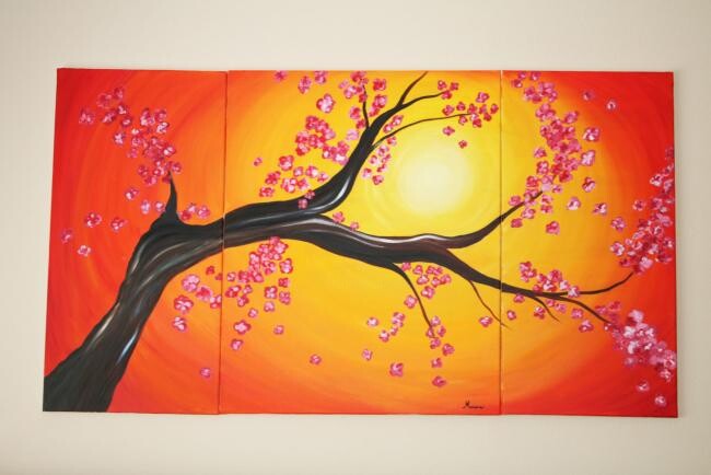 Pintura titulada "Cherry Blossom Tree" por Marianna Chiodo, Obra de arte original