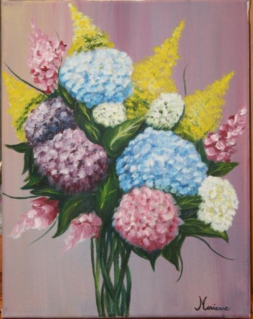 Painting titled "Bouquet" by Marianna Chiodo, Original Artwork