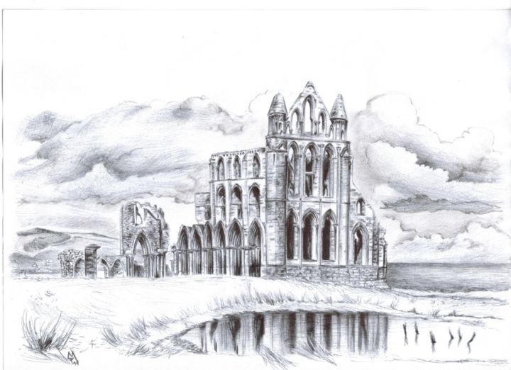 Disegno intitolato "St Hilda of Whitby.…" da Marianna Farano, Opera d'arte originale, Altro