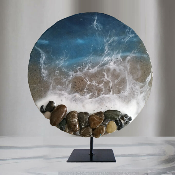 Sculpture intitulée "KALLISTO BEACH" par Marianna Skartsari, Œuvre d'art originale, Résine