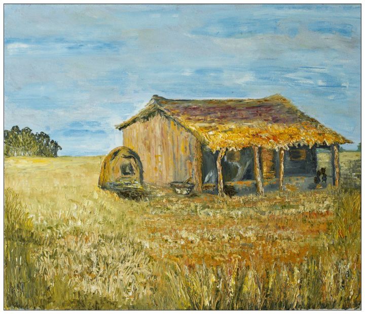 Pintura titulada "El rancho de las pa…" por Marianne Morgan, Obra de arte original