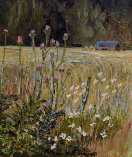 Pintura titulada "En el campo" por Marianne Morgan, Obra de arte original