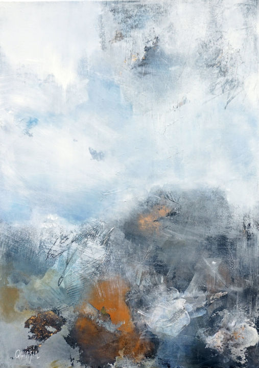 Peinture intitulée "The sound of silence" par Marianne Quinzin, Œuvre d'art originale, Acrylique