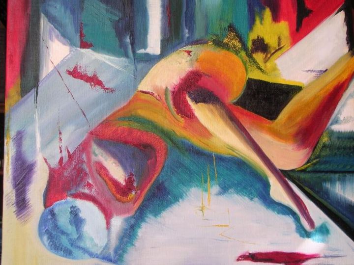 Painting titled "dormeuse" by Mpb, Original Artwork