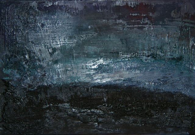 Painting titled "Espace au bleu" by Mpb, Original Artwork