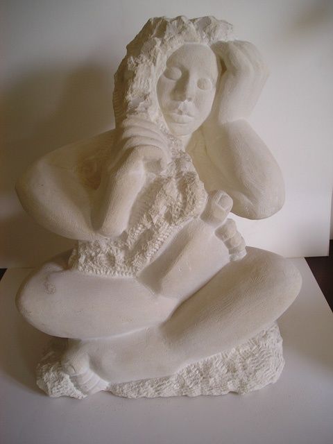 Sculpture intitulée ""Plénitude"  -  "Fu…" par Marianne Monnoye-Termeer, Œuvre d'art originale, Pierre